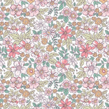 Sample of floral pink peel and stick wallpaper removable, flowery wallpaper, wallpaper nursery
