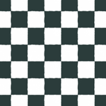 Classic black and white checkered pattern with a hand-painted texture, suitable for wallpaper or fabric design