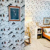 cowboy wallpaper, peel and stick, removable