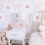 pink and white daisy removable wallpaper peel and stick wallpaper for baby girls room