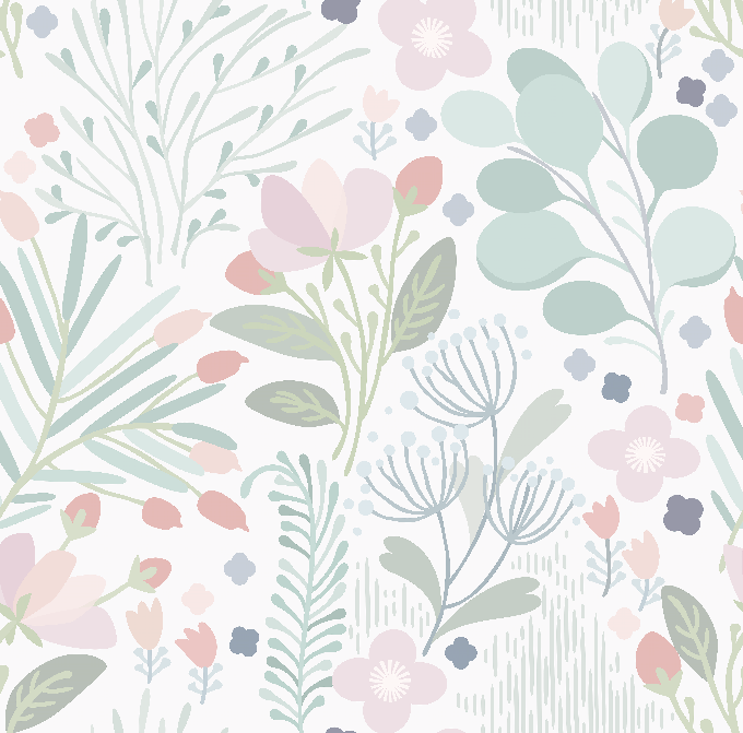 pastel floral wallpaper