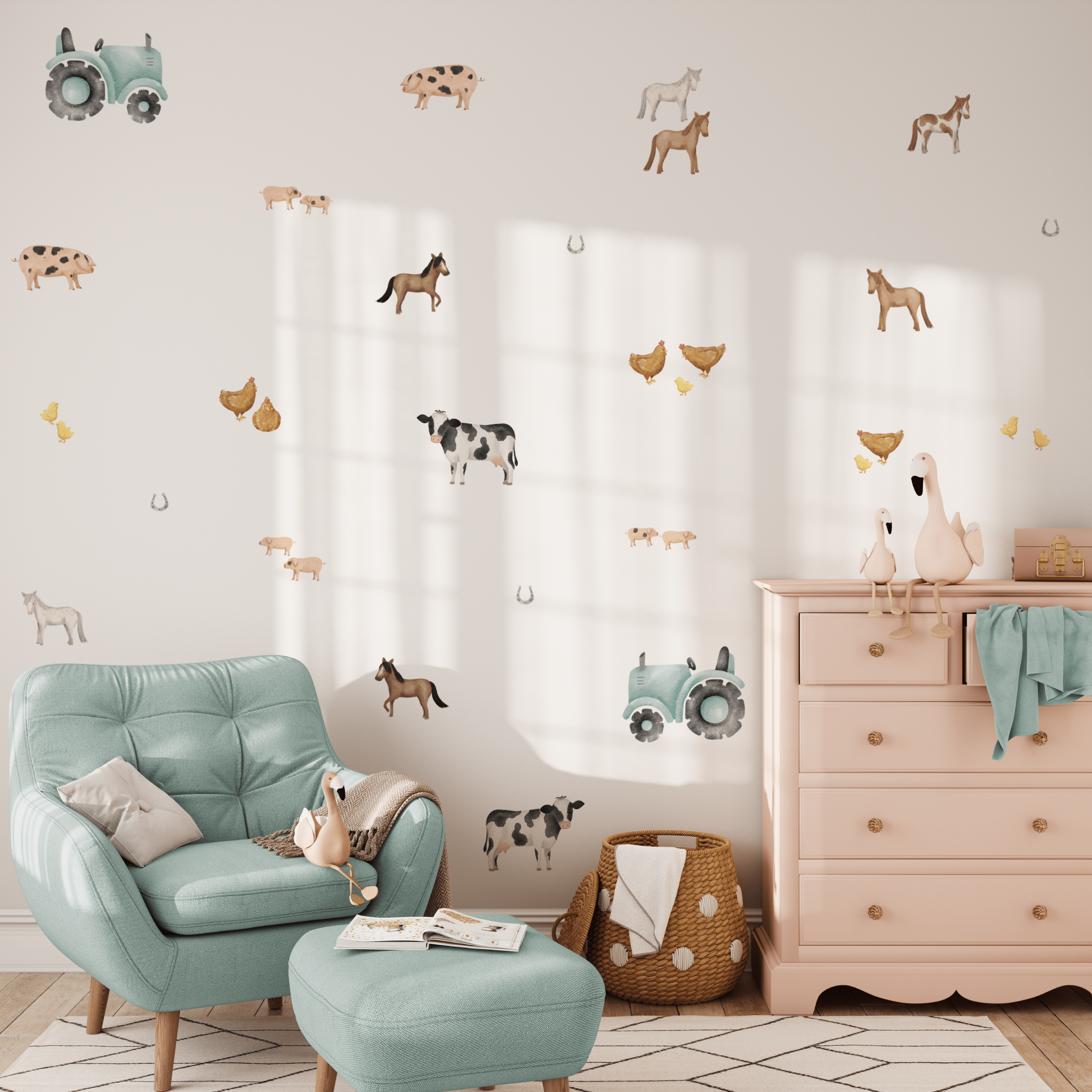 Farm wall stickers deals
