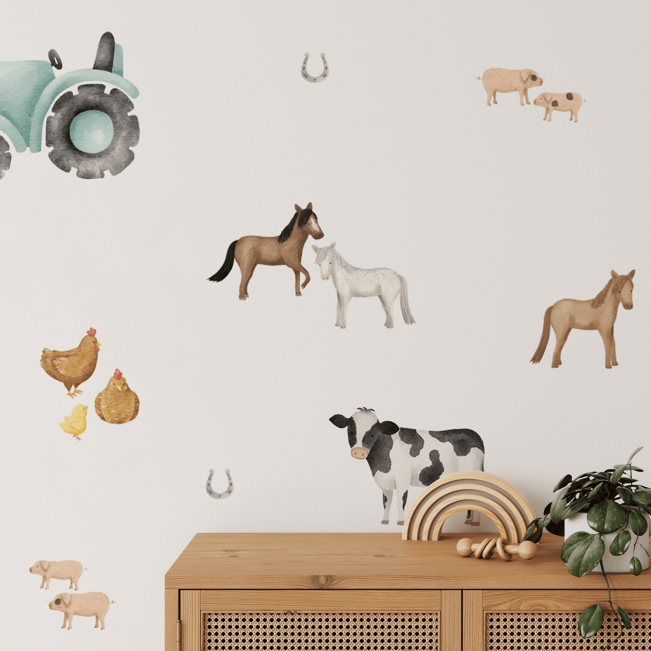 Farm Animal Wall Stickers for kids room