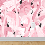 pink flamingo wallpaper, removable peel and stick wallpaper, wall paper, wall paper peel and stick, wallpapers peel and stick