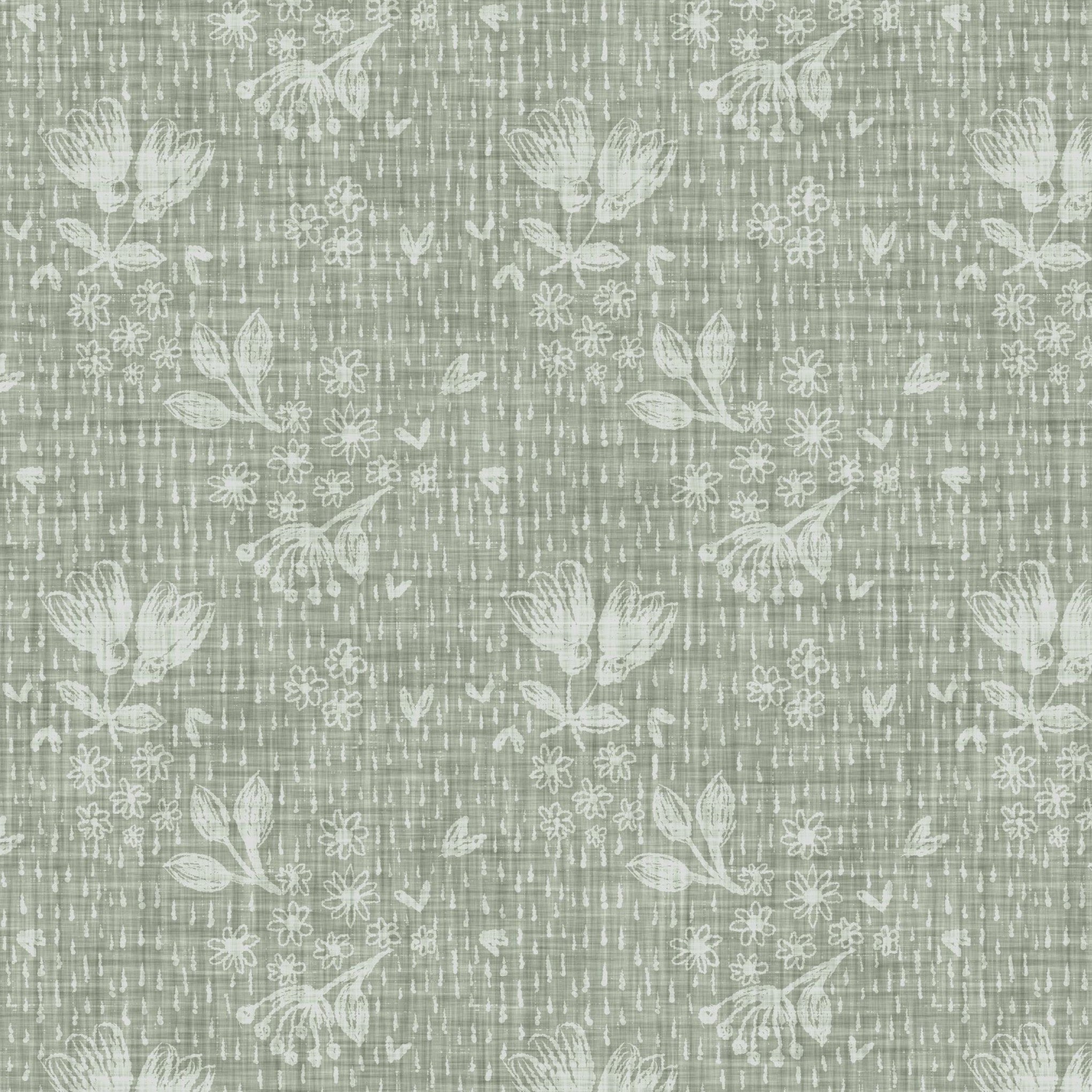 Textured Green peel and stick wallpaper sample