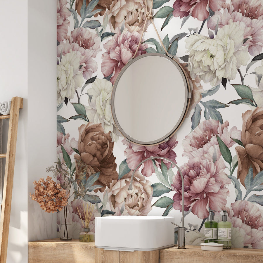 Golden Days Floral Peel & Stick Removable Wallpaper Canada