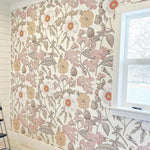 Peel and stick. Peel and stick wallpaper. Removable wallpaper. Modern Wallpaper. Floral Wallpaper. Boho Decor. Nursery Decor