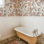 Peel and stick. Peel and stick wallpaper. Removable wallpaper. Modern Wallpaper. Boho Decor. Bathroom Wallpaper