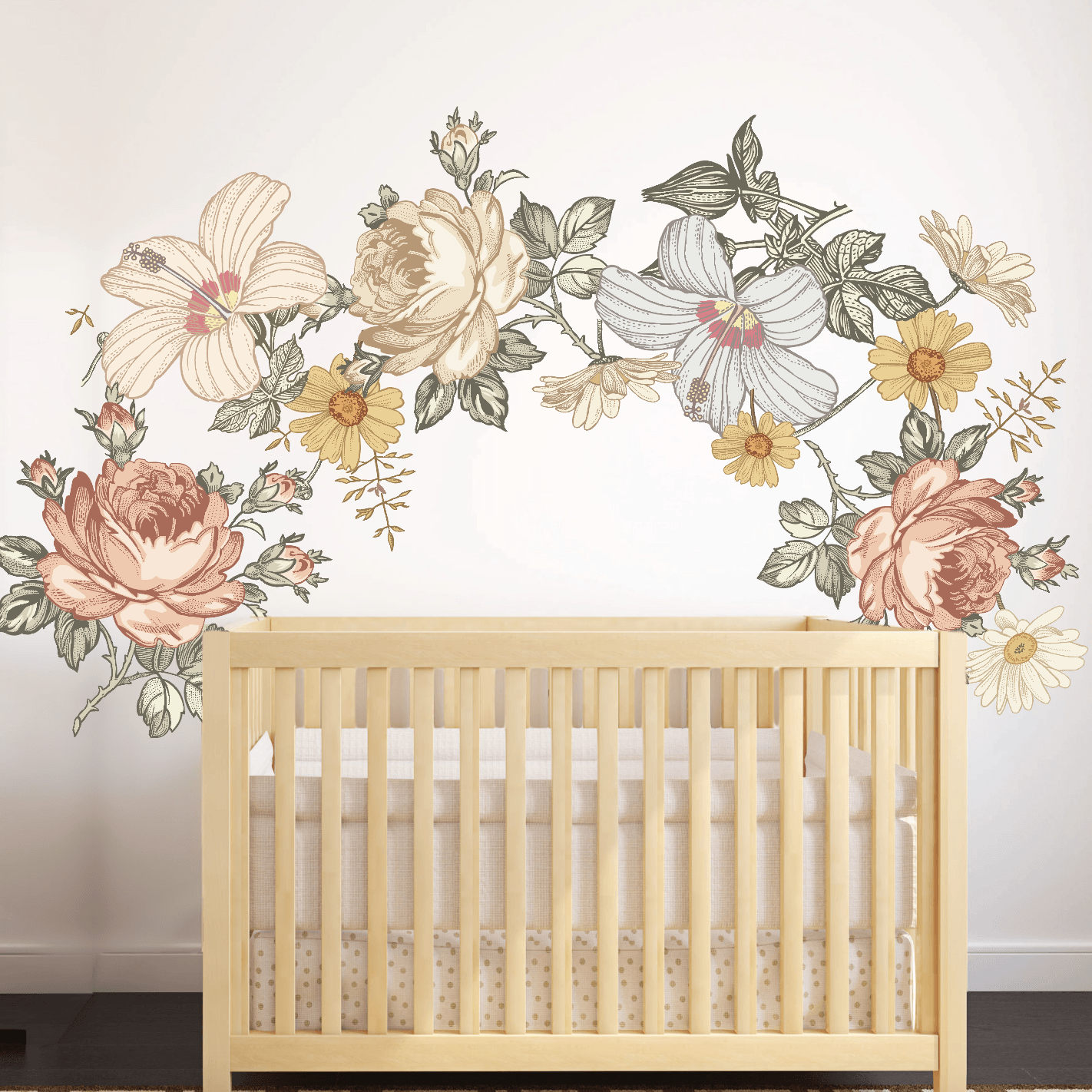 Wall Decals, Flower Wall Decals, Nursery Decor, Wall Decals for Kids, Floral Decals, Flower Wall Stickers, Floral Stickers