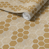Luxury wallpaper roll with a subtle honeycomb pattern, perfect for modern and classic decor. The design offers elegance and a timeless look for various spaces
