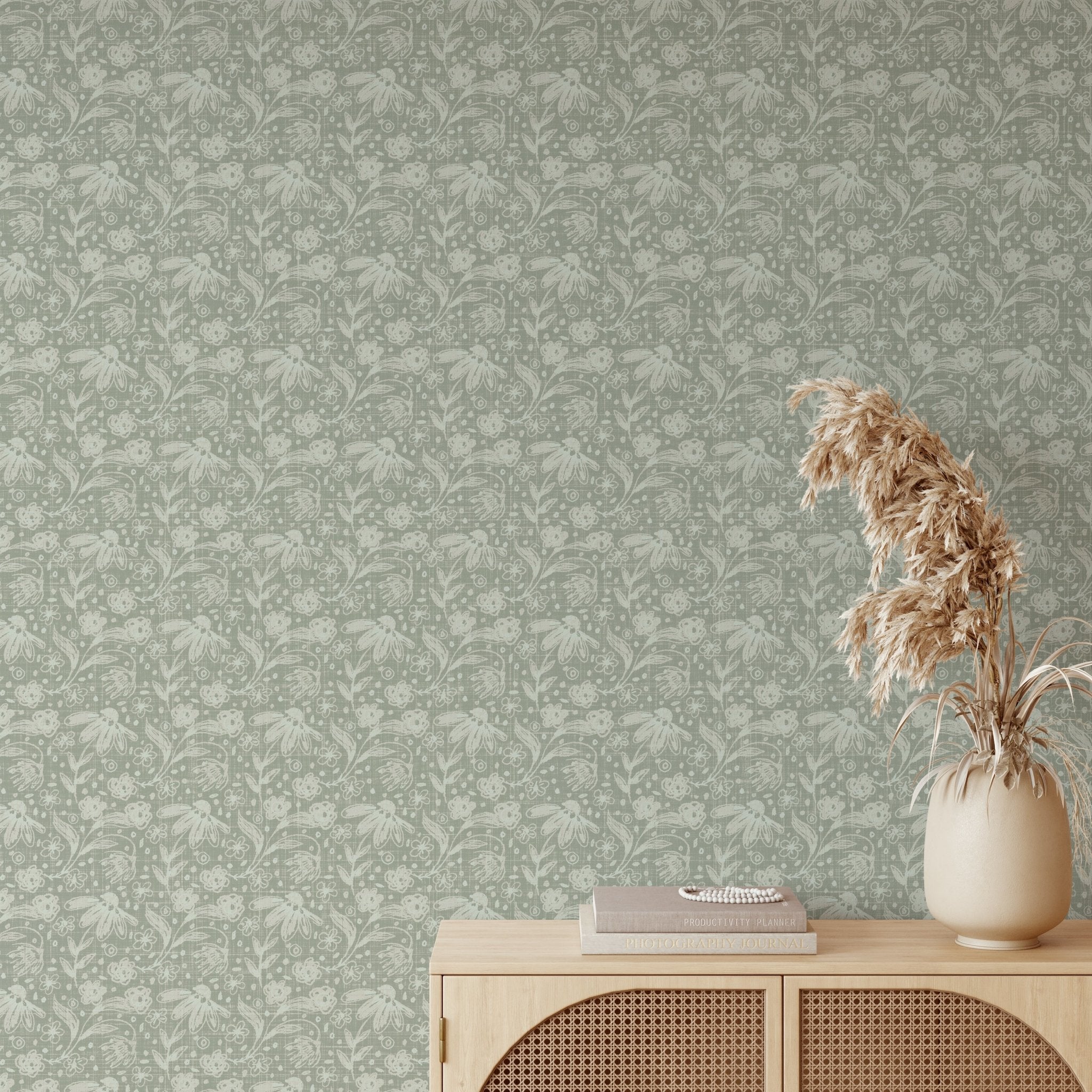 Lichen Green Peel and Stick Removable Wallpapers