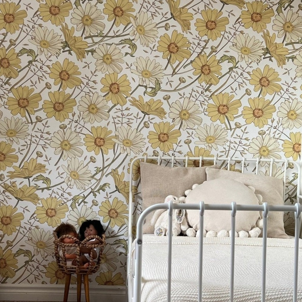 Buy Bohemian Spring Floral Peel and Stick Wallpaper Yellow Online in India   Etsy