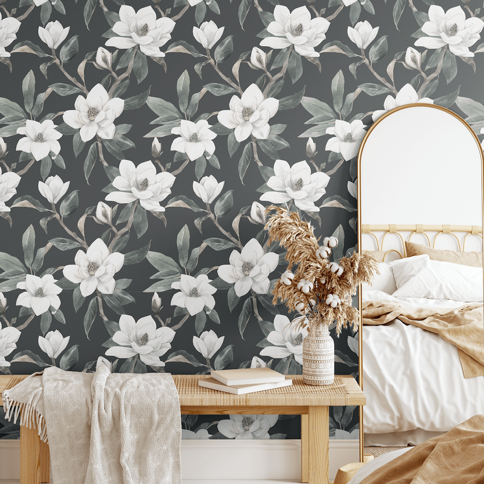 magnolia wallpaper peel and stick removable