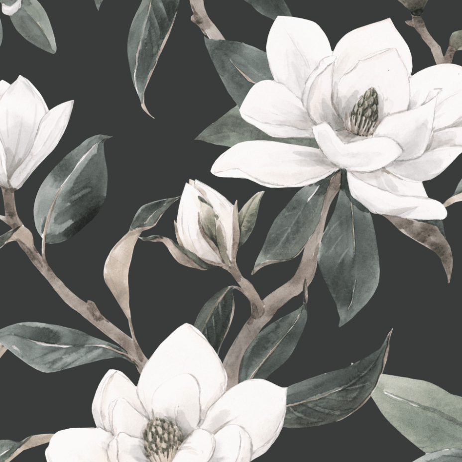 magnolia wallpaper, peel and stick