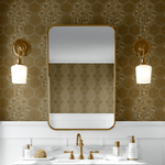 Midcentury Modern Wallpaper, Peel and Stick in bathroom, removable