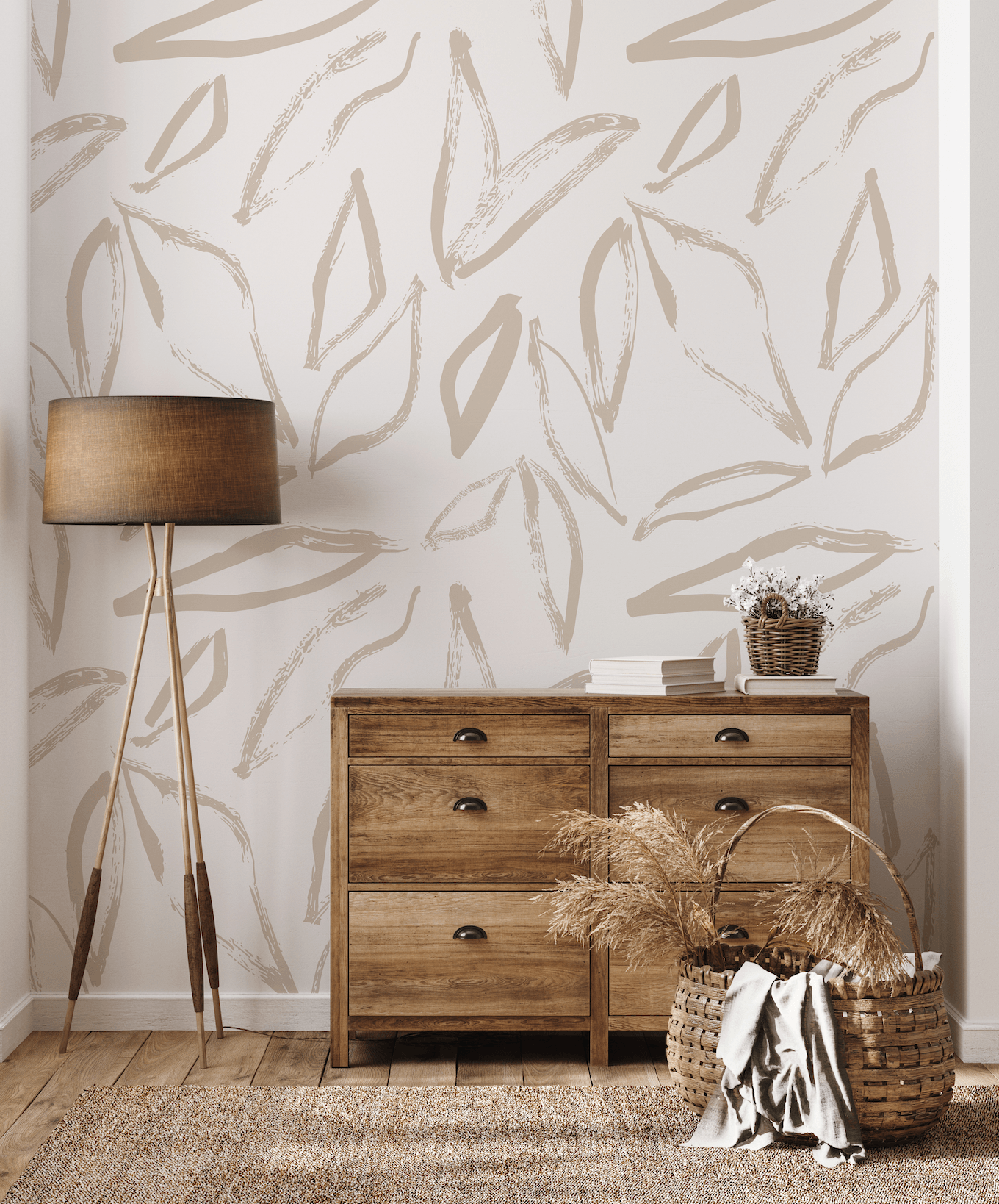Nutmeg Leaves Removable Wallpaper, Rocky Mountain Decals
