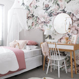 Peel and stick. Peel and stick wallpaper. Removable wallpaper. Dreaming in Pastels Wallpaper. Floral Wallpaper. Wallpapers