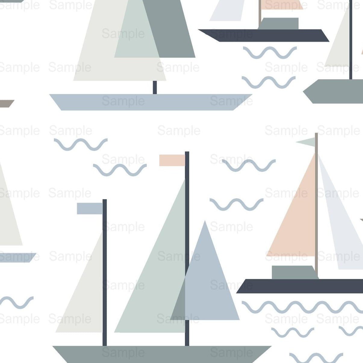 Sample for sailor sailboat peel and stick removable wall decals