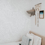 scandinavian wallpaper in a boys room with natural and nautical accents