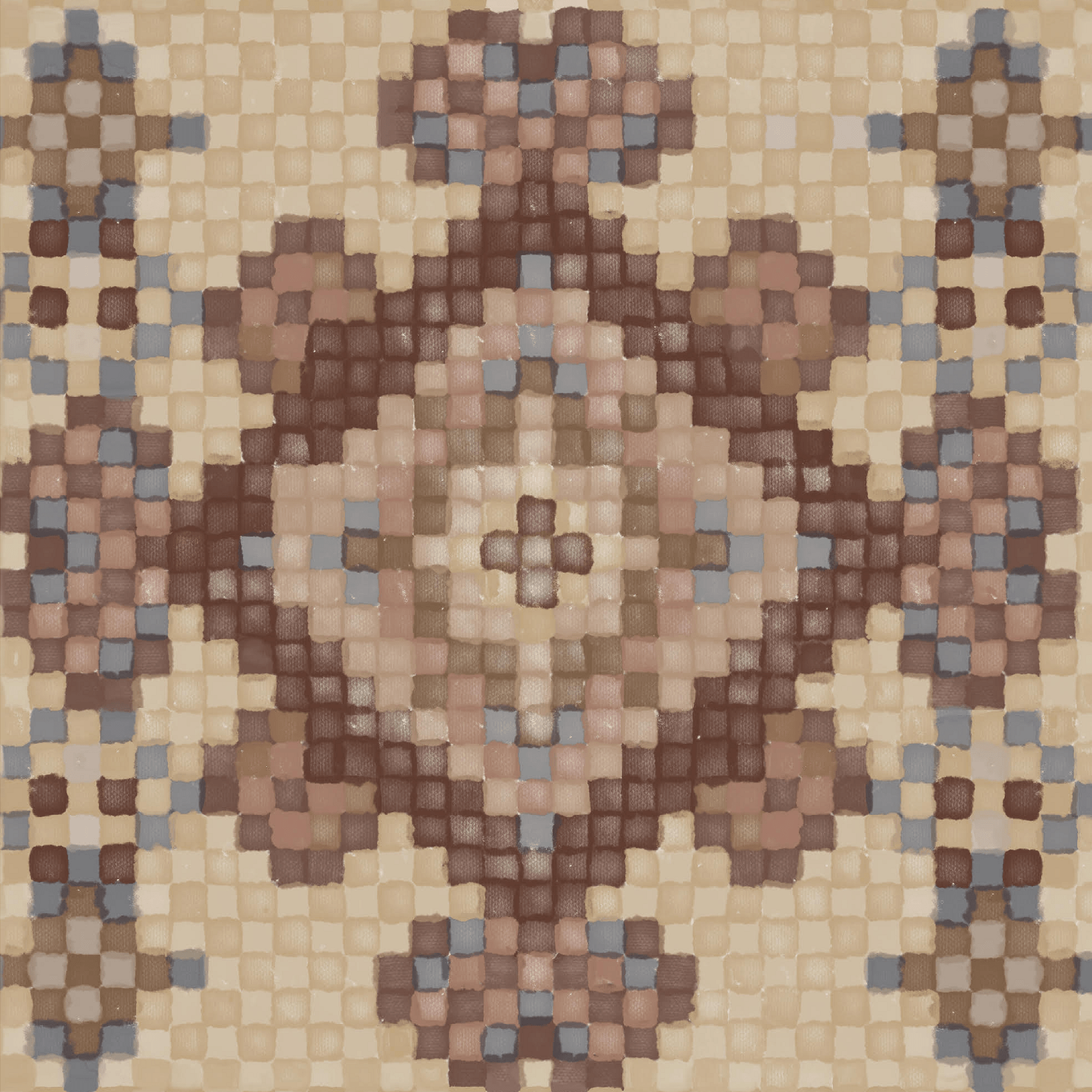 Southwestern style mosaic tile wallpaper sample