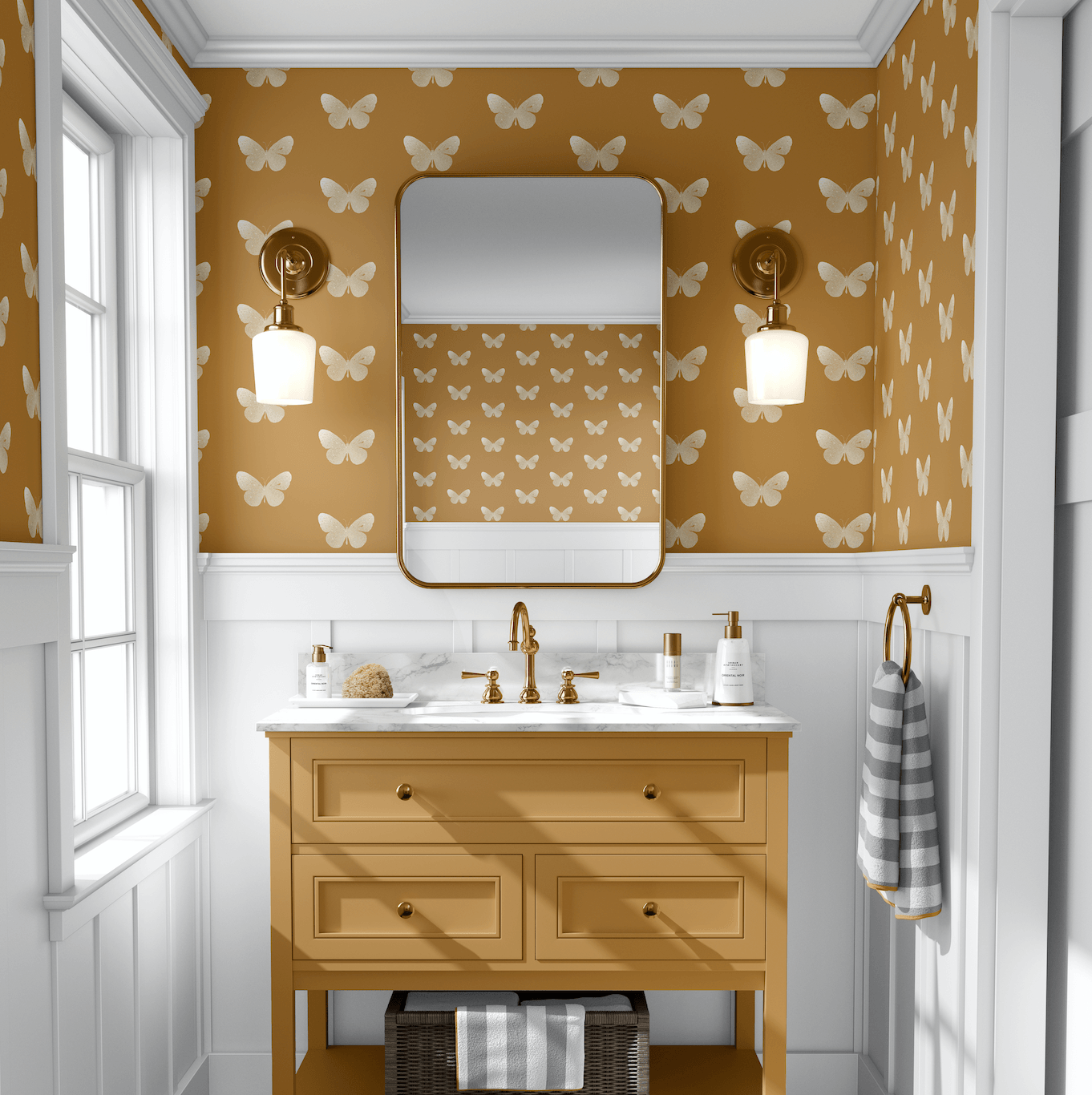 Sunlight Butterflies Peel and Stick Wallpaper