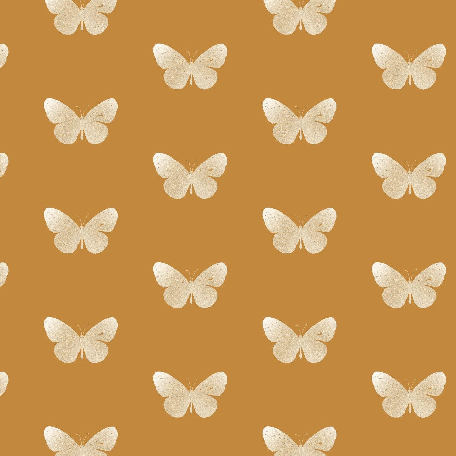 White on White Butterflies With Splash of Gold Butterfly Wall Art 
