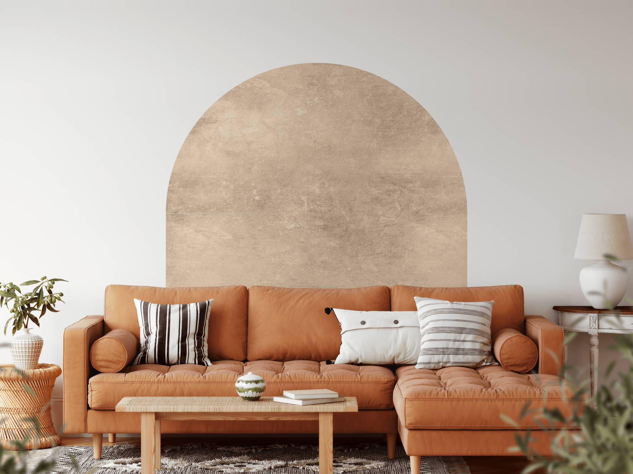 Large textured wall arch for bohemian home decor