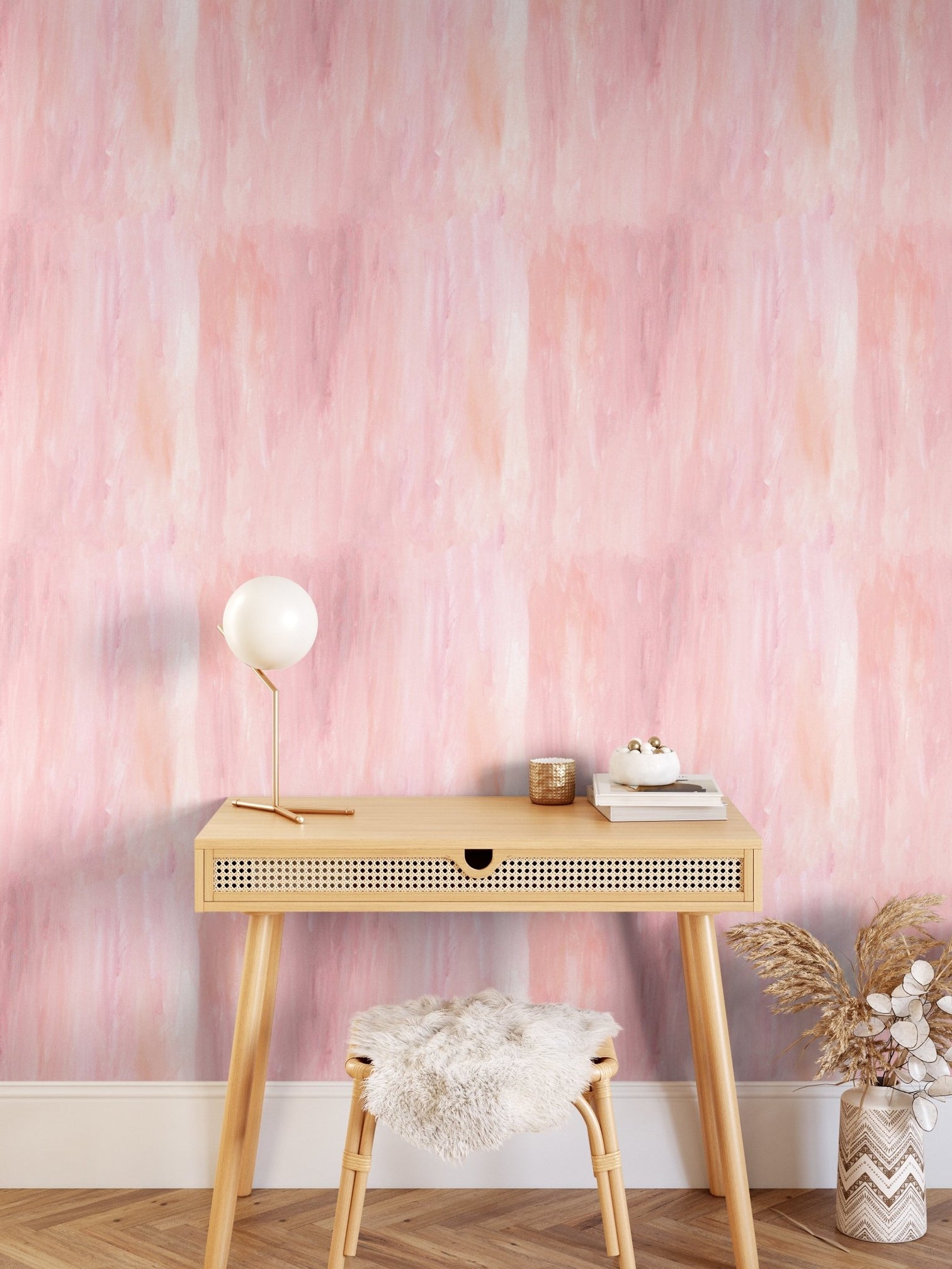 Textured Peel and Stick Wallpaper - Pink