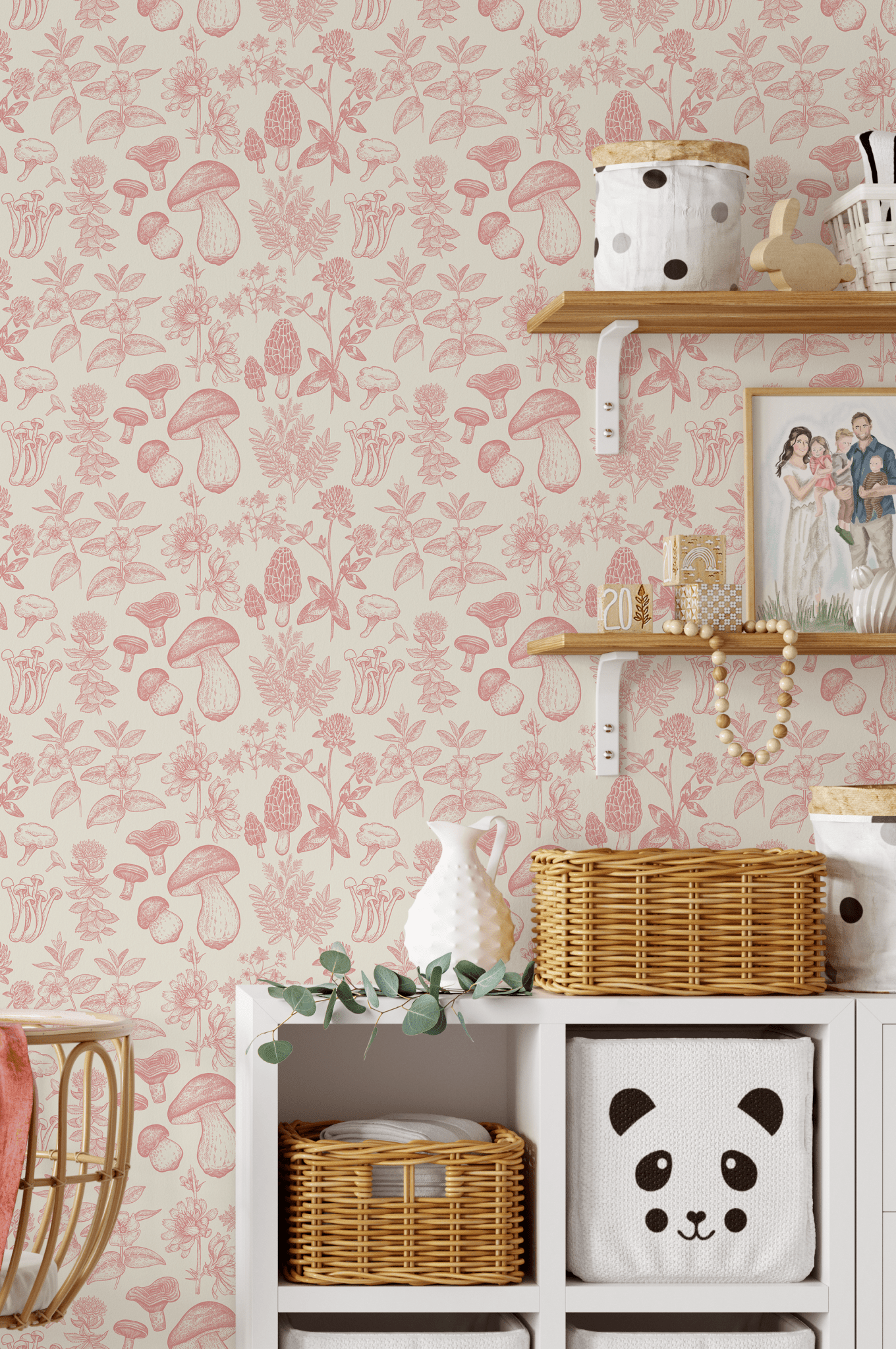 Toadstool Peel and Stick Wallpaper - Self Adhesive, Temporary and Removable