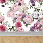 Vintage Floral Wallpaper, Floral Wallpaper, Removable Wallpaper, Vintage Wallpapers, Vintage Pink Wallpaper