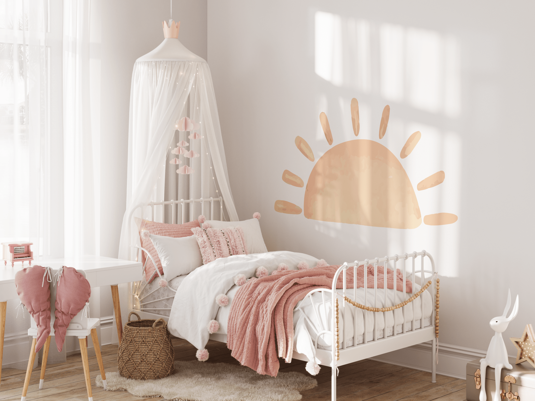 Watercolor Sun Wall Sticker