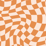  orange and cream checkerboard patter