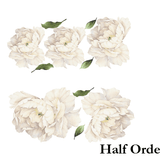 White Peony Flower Wall Stickers, floral wall decals, Rocky Mountain Decals