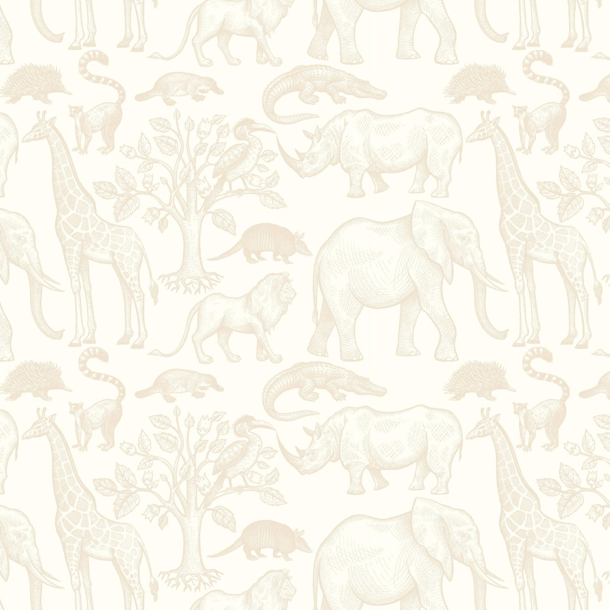 Cream safari wildlife animal wallpaper sample